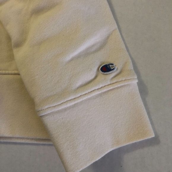 Champion Soft Suede Fleece Crewneck Sweatshirt Sweater Natural Women's Medium - Picture 5 of 9